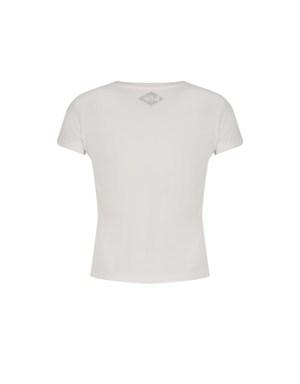 Della Kadın Bisiklet Yaka T-Shirt Off White