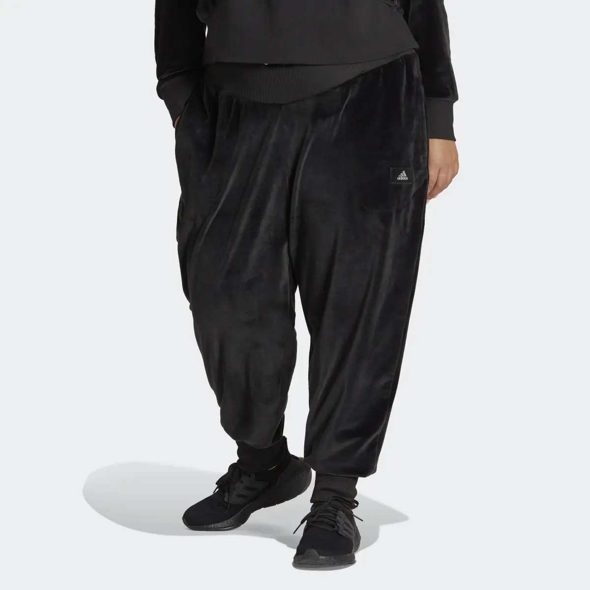 Adidas Holidayz Cozy Velour Joggers (Plus Size). 1