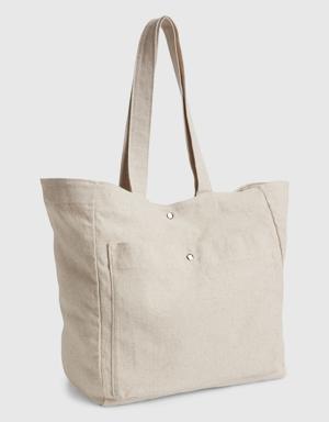 Linen-Cotton Tote Bag beige