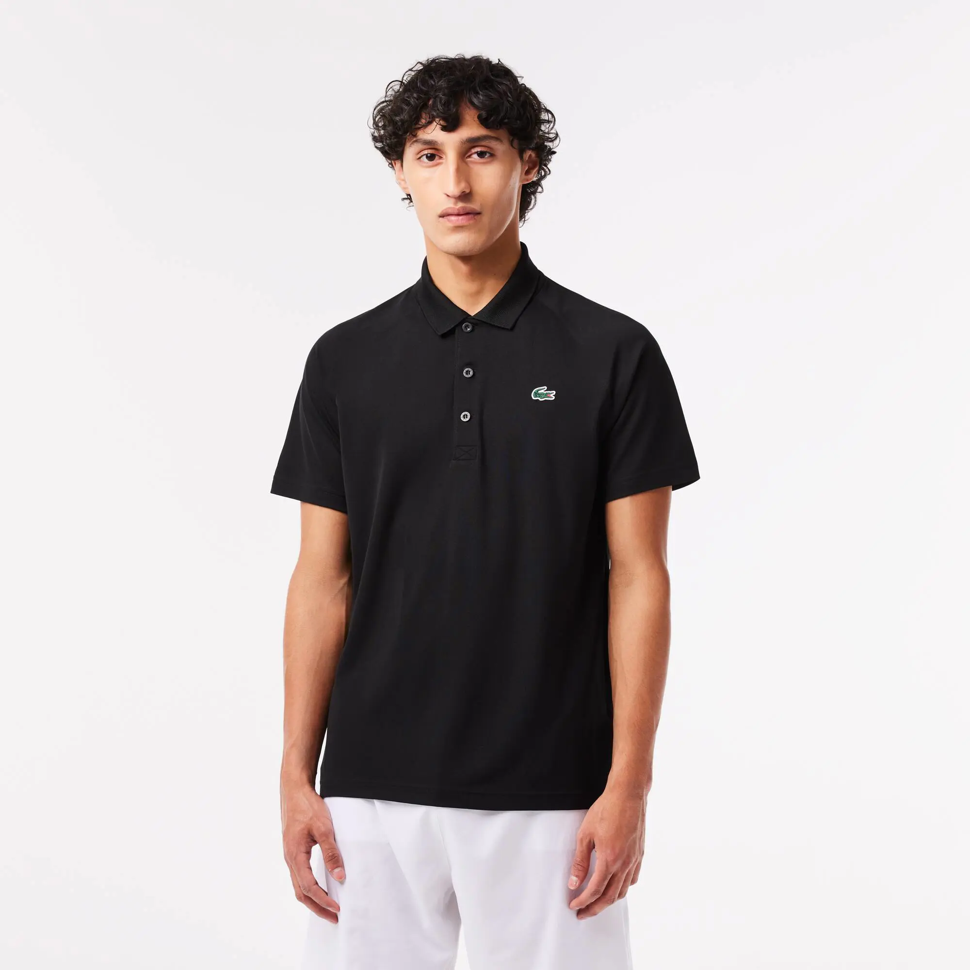 Lacoste Men's Lacoste SPORT Breathable Run-Resistant Interlock Polo Shirt. 1