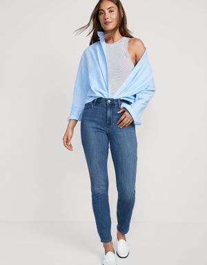 High-Waisted Wow Straight Jeans blue