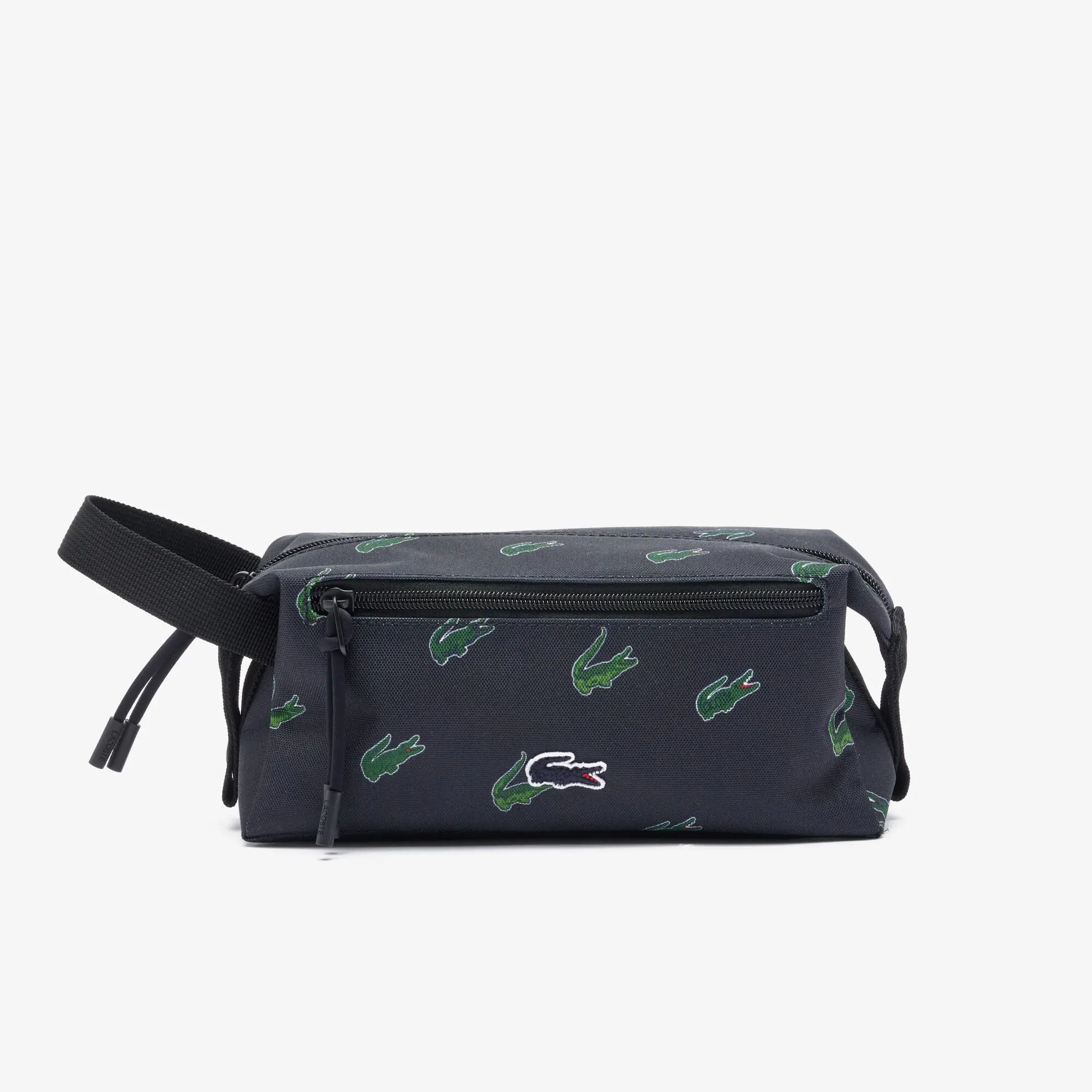 Lacoste Kosmetiktasche aus beschichtetem Canvas mit Aufdruck. 1