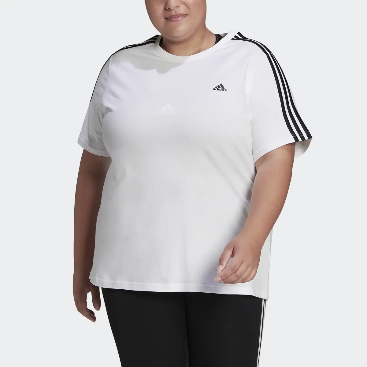 Adidas T-shirt Essentials Slim 3-Stripes (Grandes tailles). 1