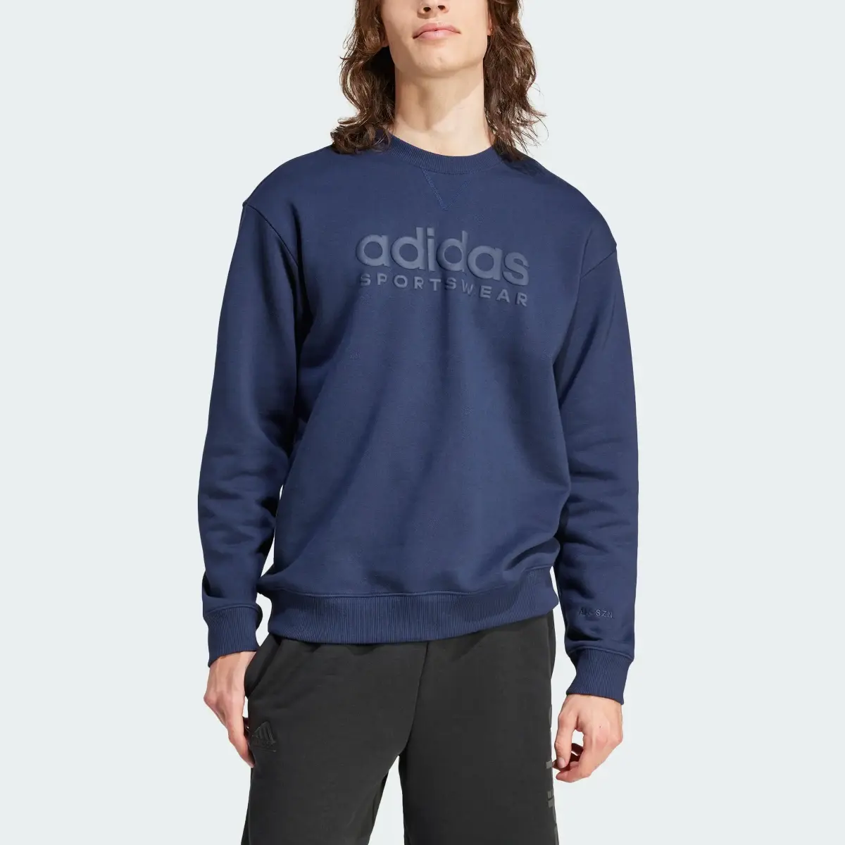 Adidas ALL SZN Fleece Graphic Sweatshirt. 1