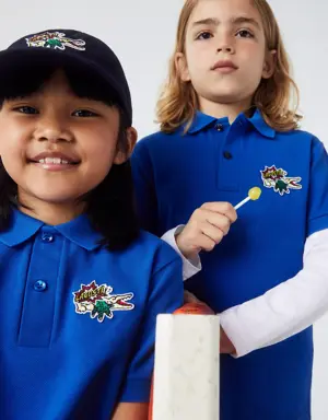 Lacoste Polo de Algodón Pique con Insignia Lacoste Holiday para Niños