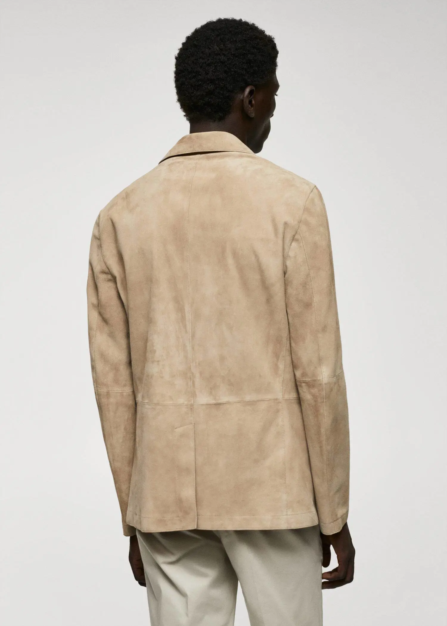 Mango 100% suede leather jacket. 3