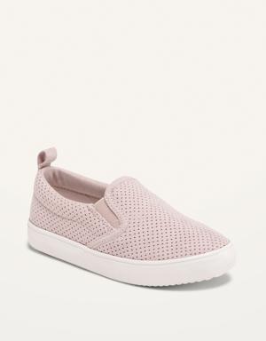 Perforated Slip-Ons for Toddler Girls beige