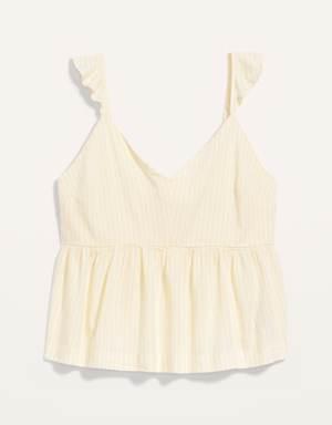 Old Navy Soft-Woven Flutter-Sleeve Cami Pajama Top yellow
