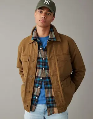 Canvas Button-Up Jacket