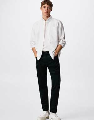 Tapered-fit corduroy trousers