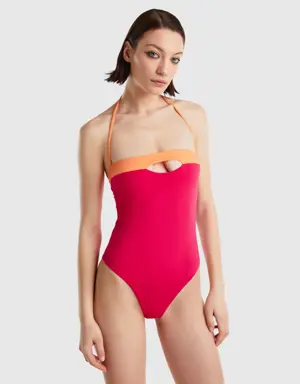 one-piece swimsuit in econyl® with porthole