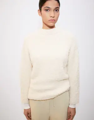 Bouclé-knit wool-blend sweater