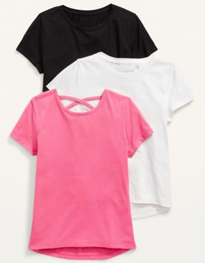 Softest Short-Sleeve T-Shirt Variety 3-Pack for Girls pink