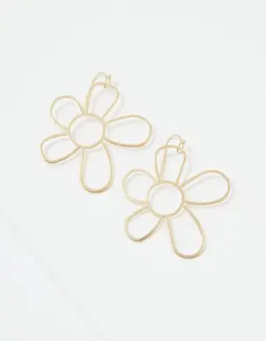 O Metal Flower Earring
