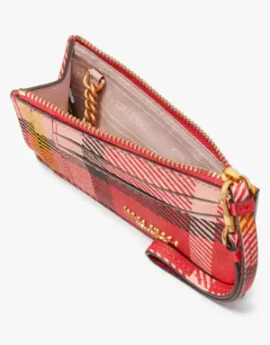 Morgan Museum Plaid Card Case Wristlet