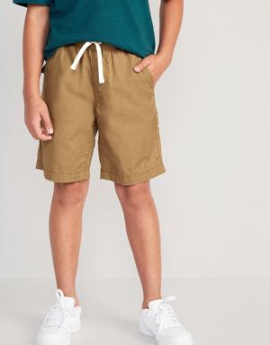 Old Navy Built-In Flex Straight Twill Jogger Shorts for Boys (At Knee) brown