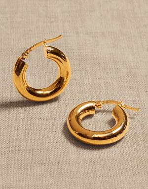 Ravena Mini Hoop Earrings &#124 Aureus + Argent gold