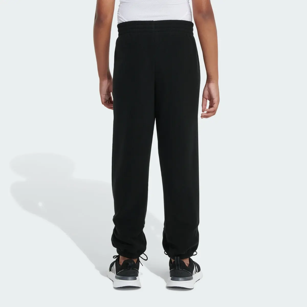 Adidas Elastic Waist 3-Stripe Cozy Joggers. 2