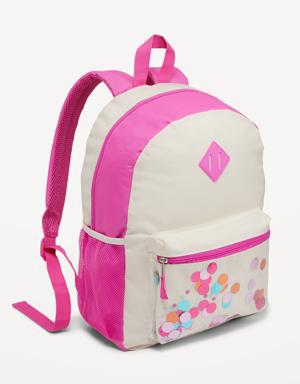 Confetti Canvas Backpack for Girls blue