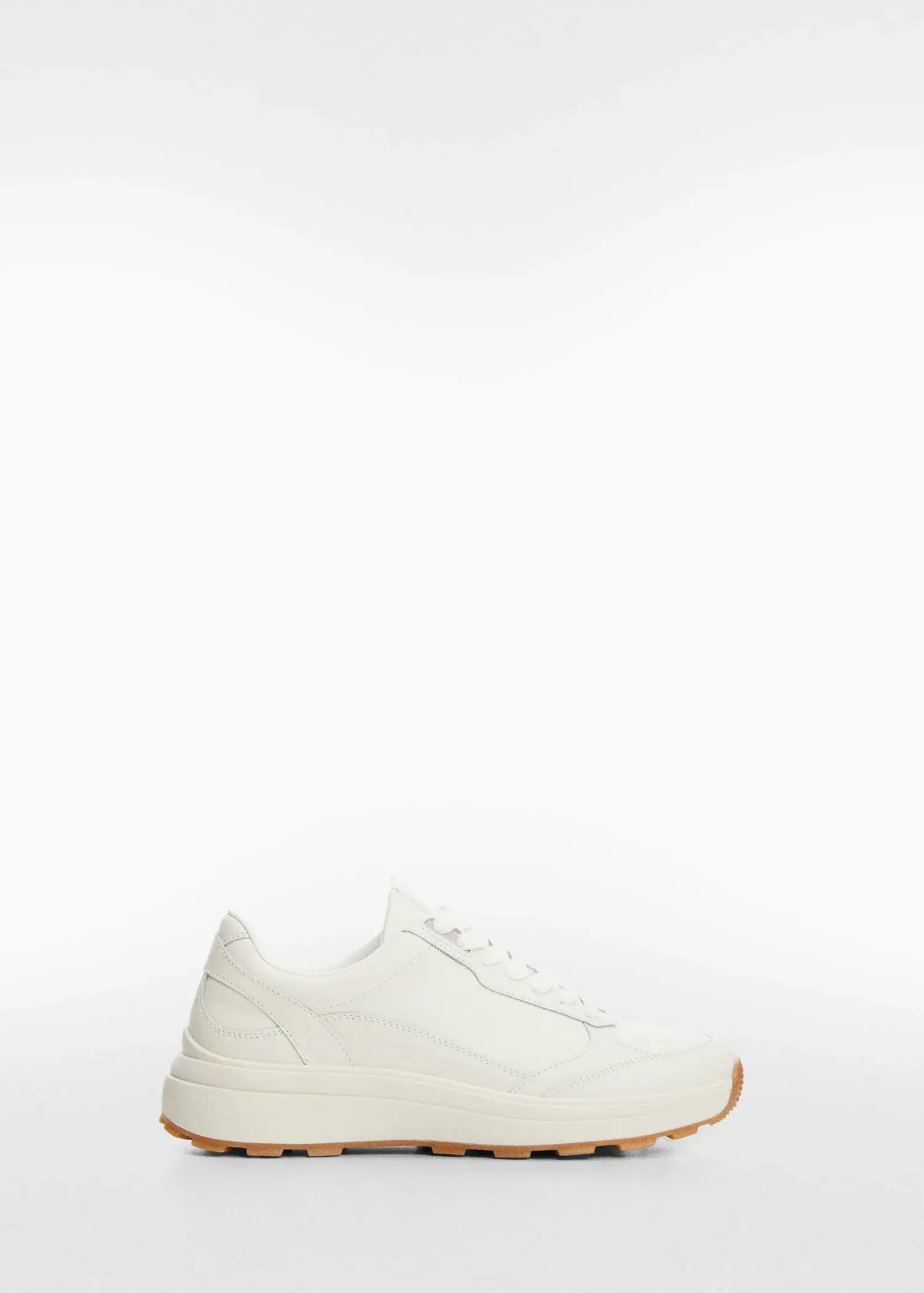 Mango Lace-up leather sneakers. 1