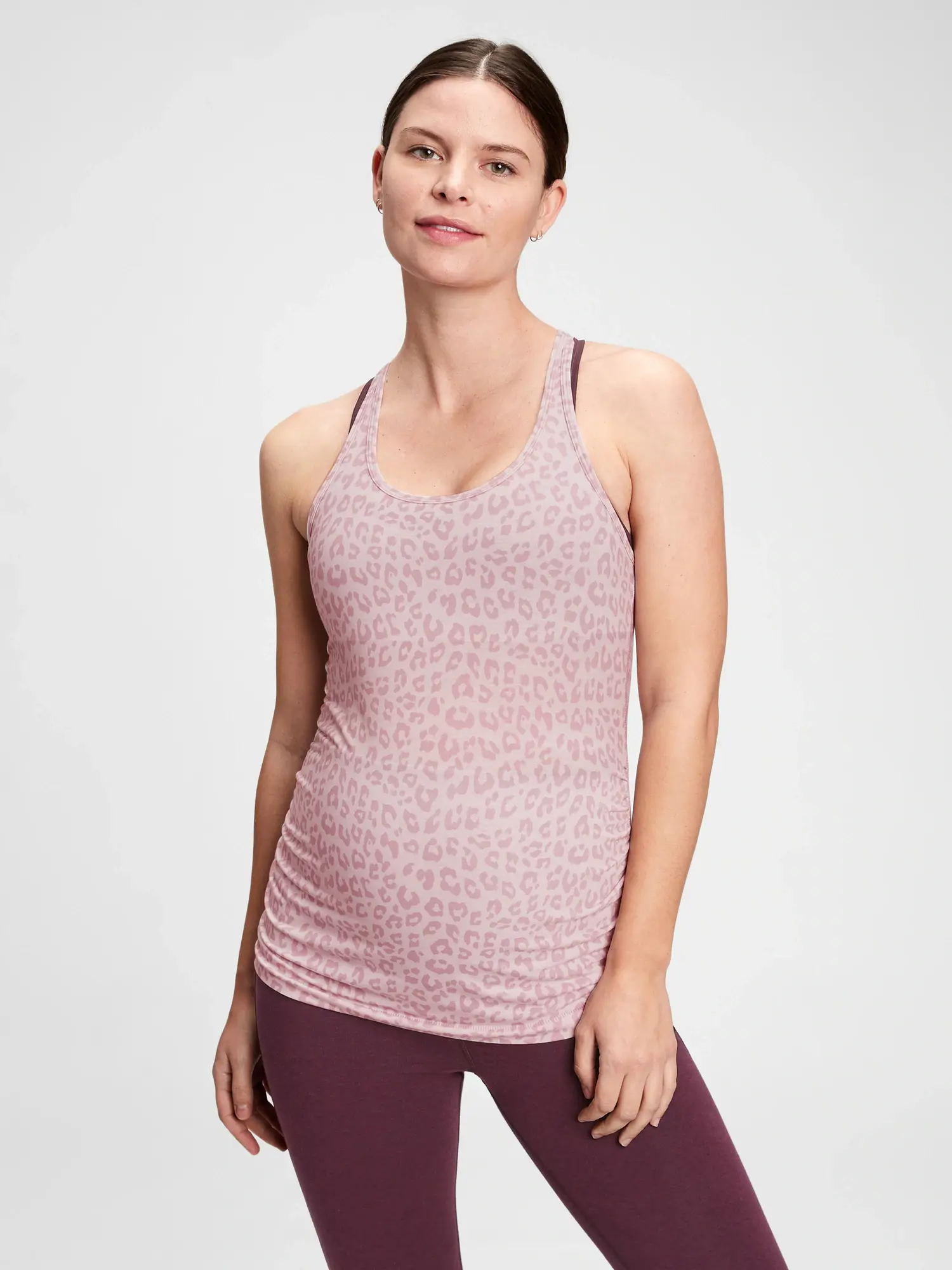 Gap Maternity GapFit Breathe Racerback Tank Top brown. 1