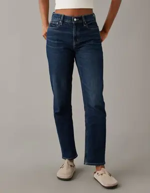 Stretch Super High-Waisted Ankle Straight Jean