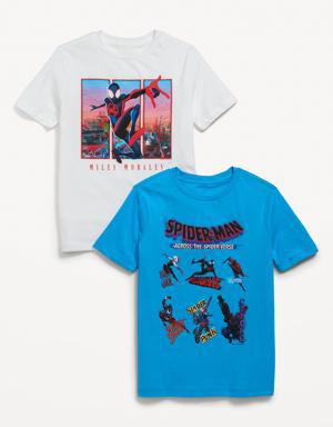 Spider-Man™: Across the Spider-Verse Gender-Neutral T-Shirt 2-Pack for Kids red