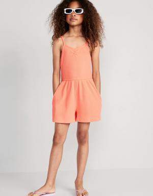 Old Navy Rib-Knit Cami Romper for Girls pink