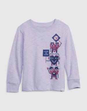 Toddler Love Graphic T-Shirt purple