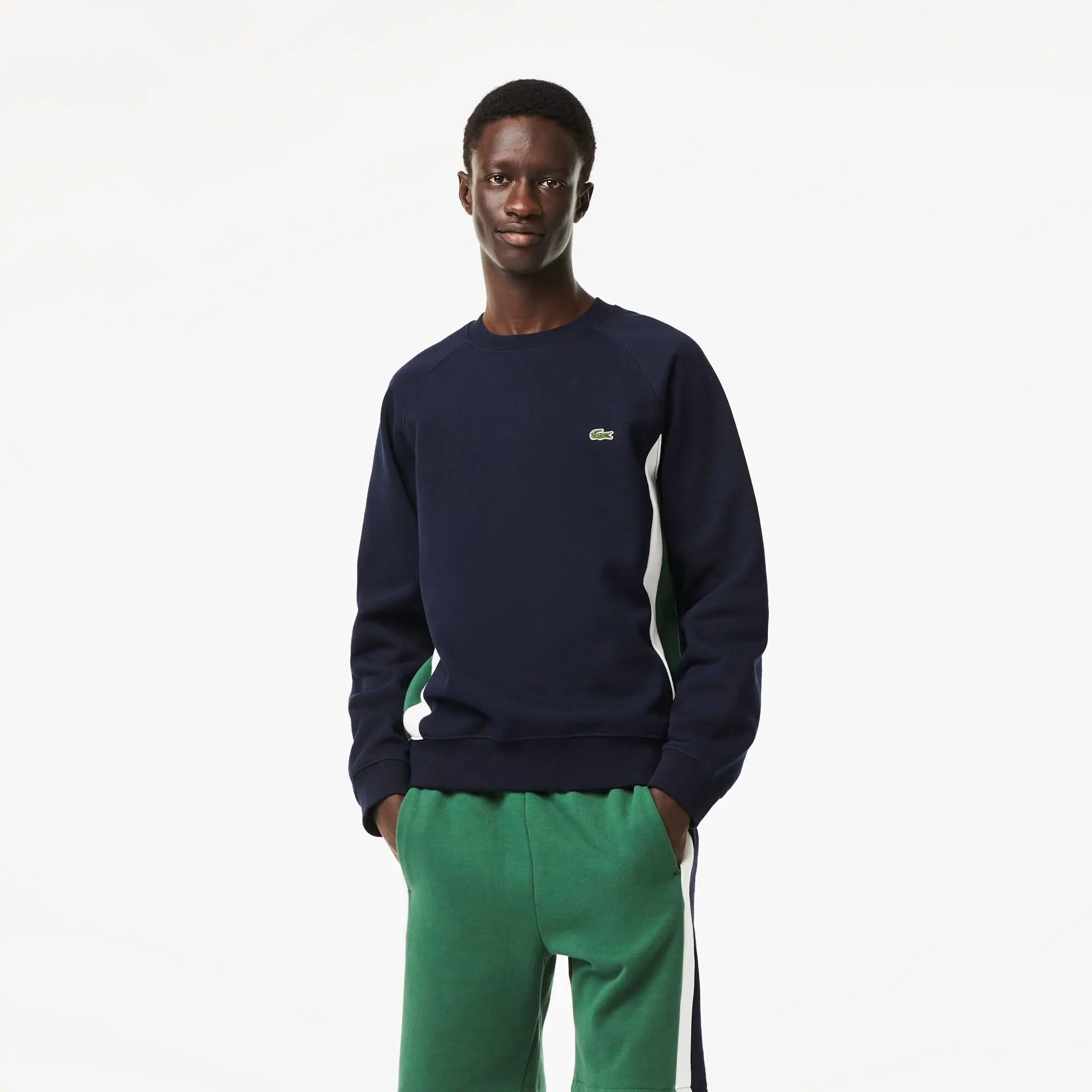 Lacoste Sweatshirt color-block homme Lacoste en molleton gratté. 1