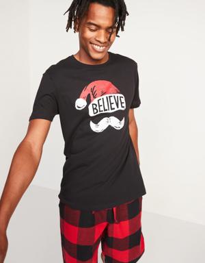 Matching Holiday Graphic T-Shirt for Men black