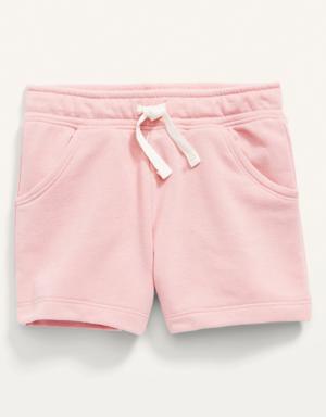 Old Navy Functional-Drawstring French Terry Pull-On Shorts for Toddler Girls pink