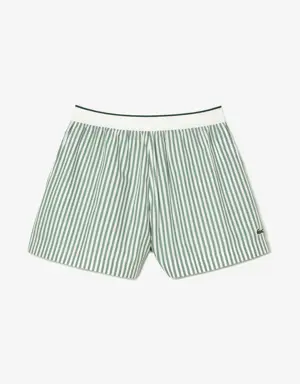 Women’s Striped Cotton Poplin Shorts