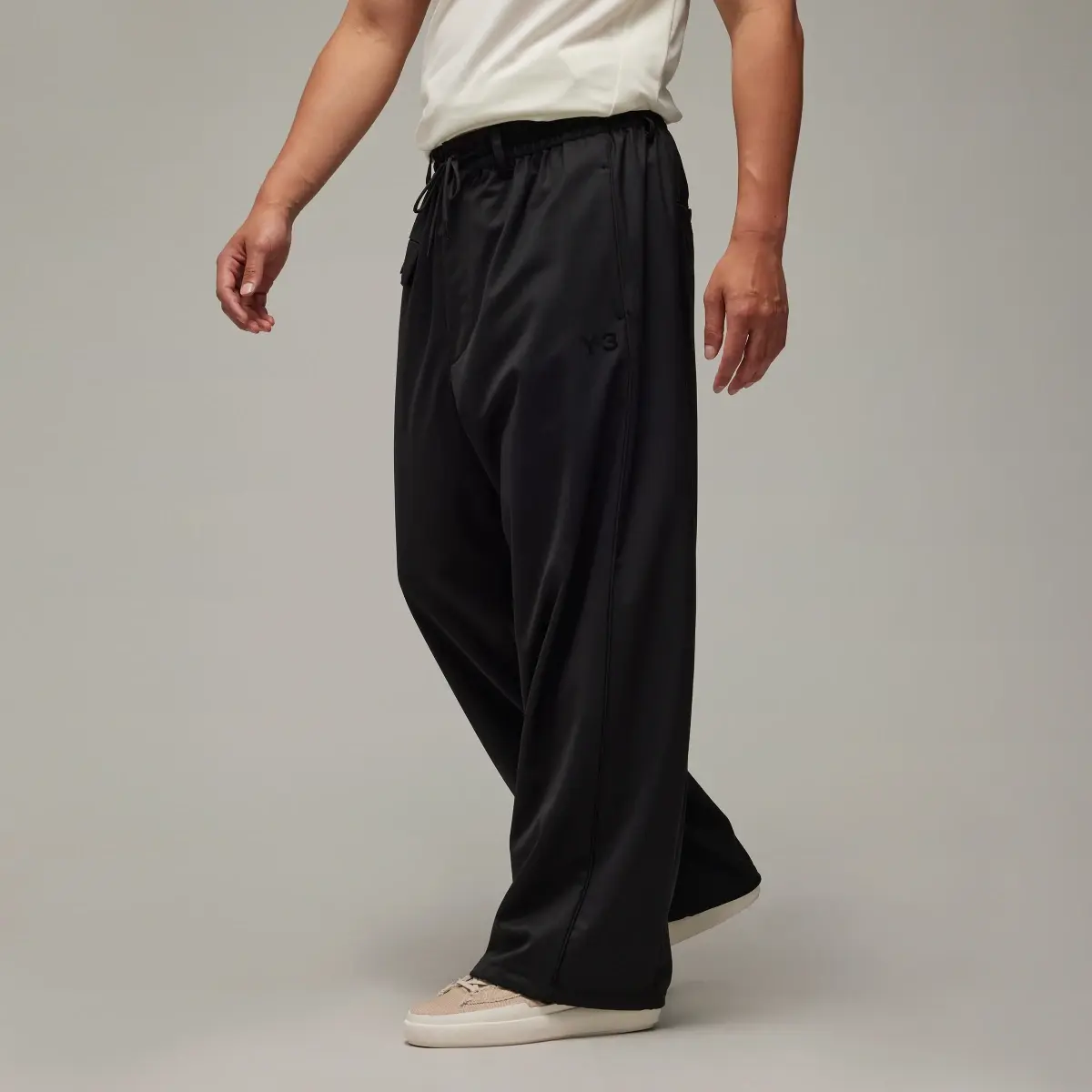 Adidas Y-3 Refined Woven Straight Leg Tracksuit Bottoms. 2