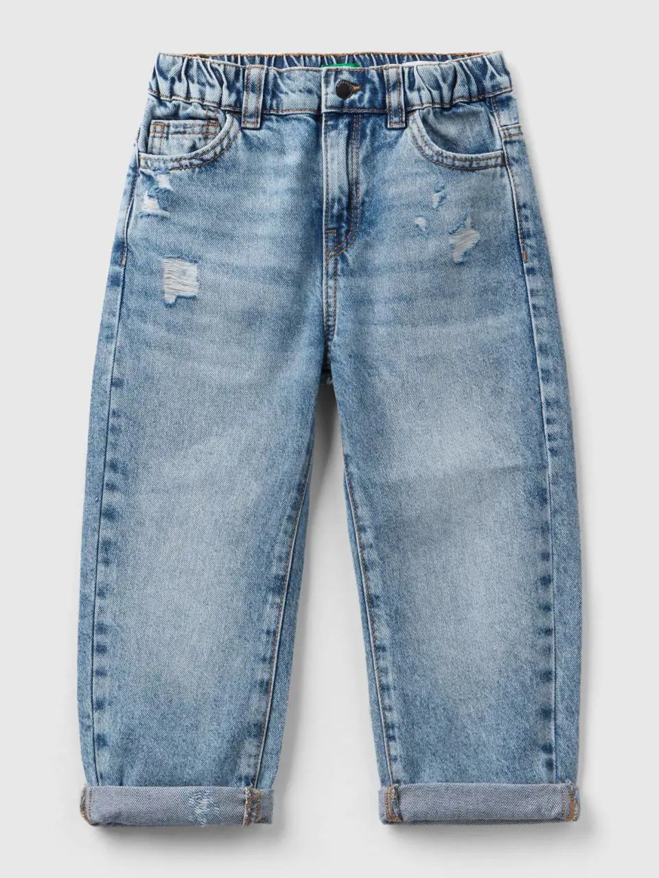Benetton balloon fit jeans with rips. 1
