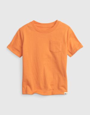 Gap Toddler 100% Organic Cotton Mix and Match Pocket T-Shirt orange