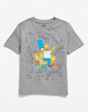 Matching The Simpsons™ Gender-Neutral T-Shirt for Kids gray