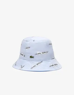 Kids’ Contrast Print Organic Cotton Gabardine Bucket Hat