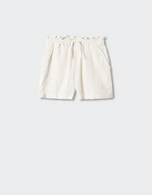 Shorts with gathered detail 