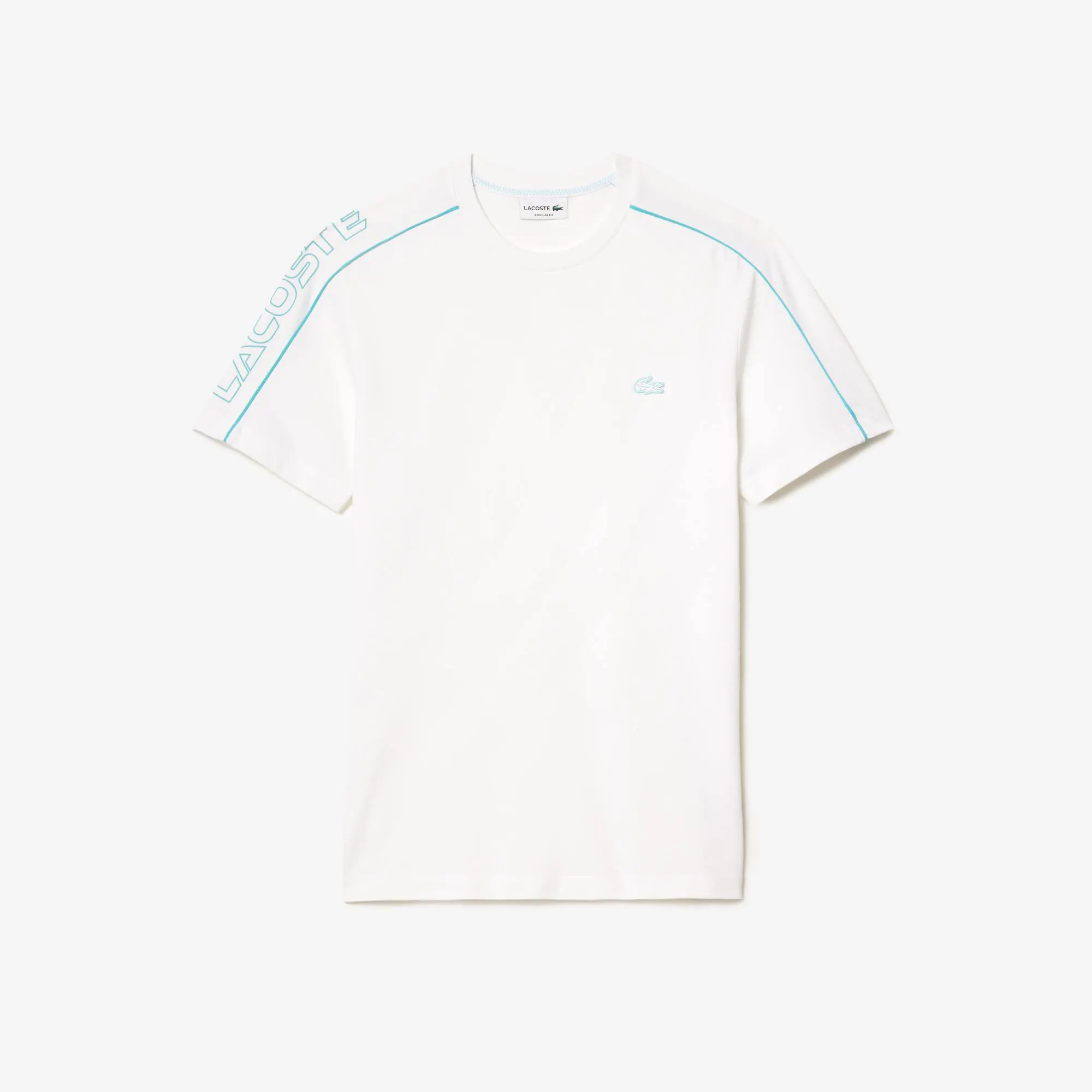 Lacoste T-Shirt aus funktionellem Piqué mit Aufdruck. 2