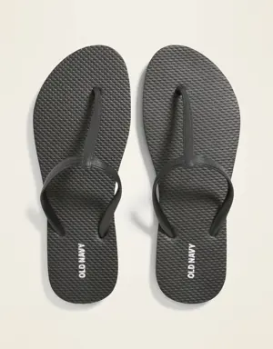 T-Strap Flip-Flops (Partially Plant-Based) black