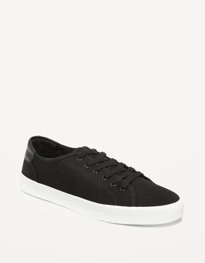 Canvas Lace-Up Sneakers black