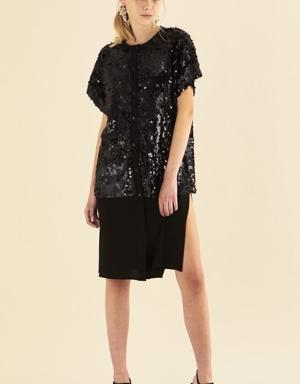 Sequin Top Drop-Waist Dress