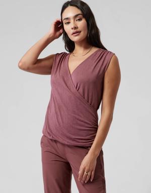 Athleta Breezy Wrap Tank pink