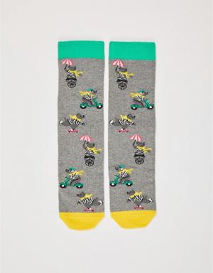 3 lü Paket Sympathetic Kutulu Soket Çorap Desenli
