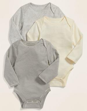 Unisex Long-Sleeve Bodysuit 3-Pack for Baby