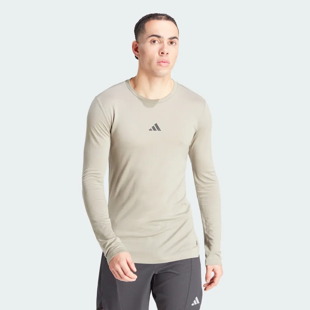 Adidas Workout Long Sleeve Tee. 2