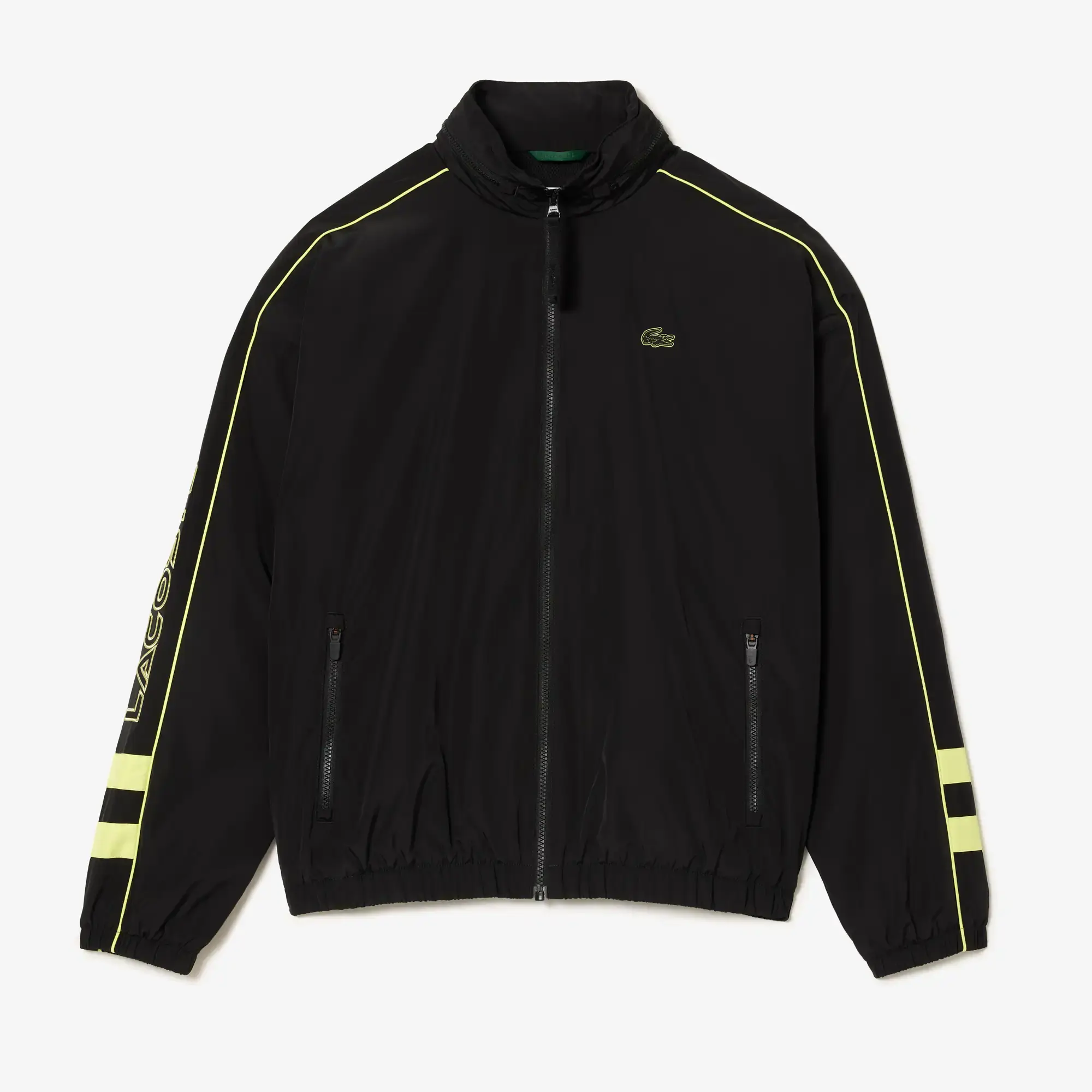 Lacoste Men's Contrast Details Water-Resistant Zip-Up Jacket. 2