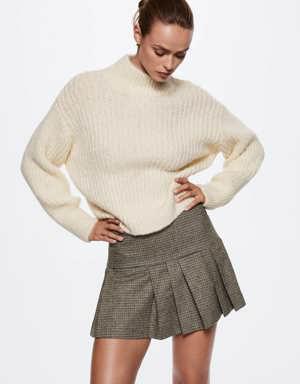 Pleated wool skirt 