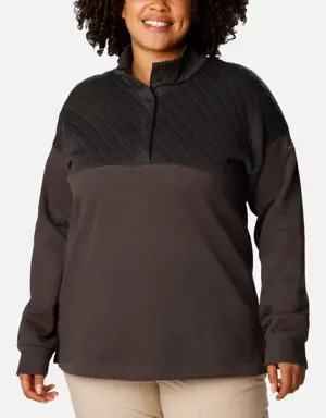 Women's Hart Mountain™ Quilted Half Snap Pullover - Plus Size